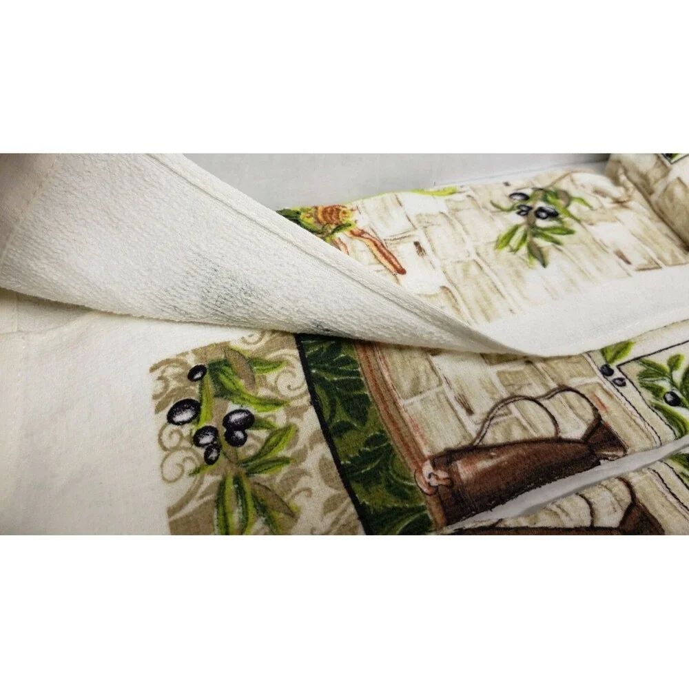 Set of 3 Same Printed Cotton Towels (15